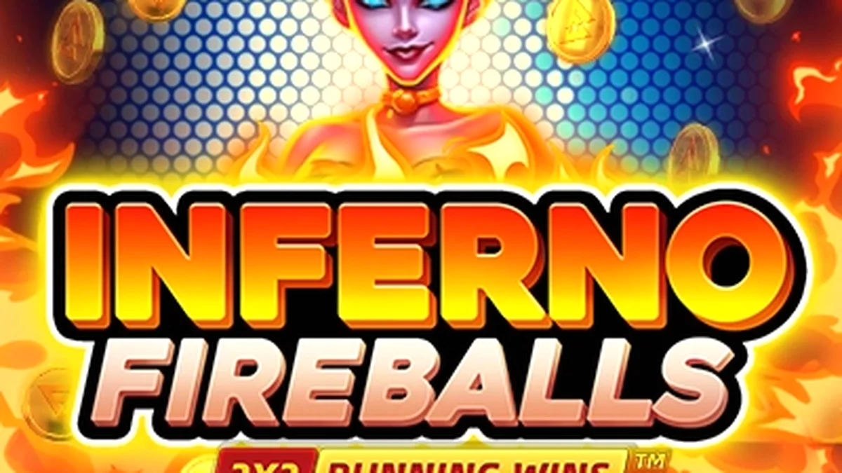 Interface do jogo de slot Inferno Fireballs com tema de fogo